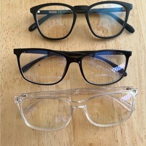 Blue light blocking glasses 3 pack